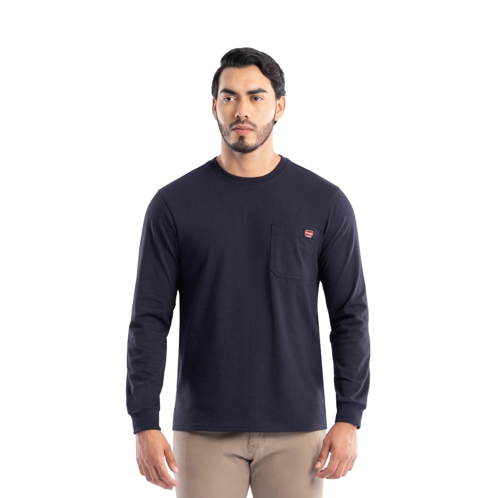 Wrangler Men's Navy Long Sleeve Tee